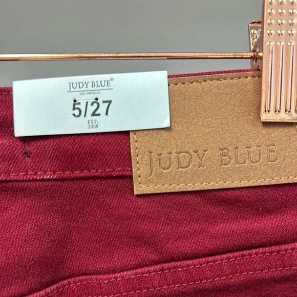 Judy Blue Women's Red Jeans - Picture 6 of 7